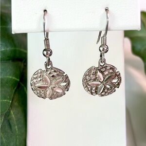 SILVER SAND DOLLAR EARRINGS